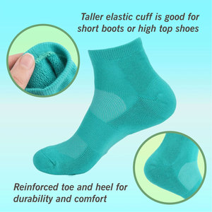 Unisex Rayon from Bamboo Fiber Sports Superior Wicking Athletic Quarter <b>Socks</b> Breathable Moisture Control Anti Odor <b>Soft</b> Comfort - Product Image 3