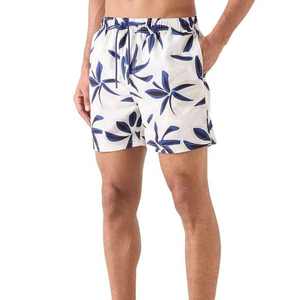 Shorts de bain décontractés pour hommes, couleur unie, respirants, écologiques, avec logo personnalisé, séchage rapide, en toile, poches et cordon de serrage - Product Image 1