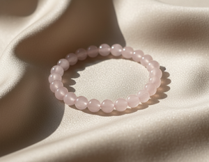 Handmade AAA Rose quartz Round Bead <b>Bracelet</b> – Polished Gemstone Stretch <b>Bracelet</b> for Men & Women - Product Image 2