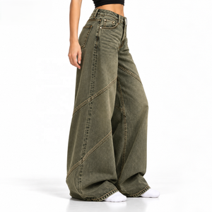 Pantalons en jean brut pour femmes, vente en gros, denim rigide, marque privée pour les détaillants de denim, tailles S-XL, production en vrac en usine - Product Image 4