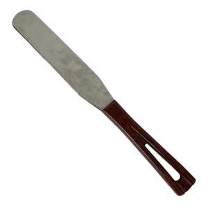 Professional Chef Spatula Stainless Steel <b>Wood</b> Handle Metal <b>Scraper</b> Utensil for Food Plating and Serving Useful For Chefs - Product Image 1
