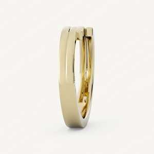 Anillos de 3mm con diseño minimalista, modernos y apilables para uso diario, alianzas de boda de joyería fina en oro macizo de 10k, 14k, 18k, precio de fábrica. - Product Image 3