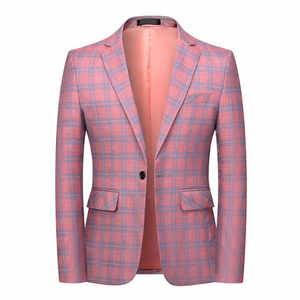 Traje de Hombre de Dos Piezas con Solapa Puntiaguda y Doble Abotonadura, Estilo Patchwork, Ajuste Slim, Ideal para Bodas y Eventos Formales - Blazer y Pantalón - Product Image 3