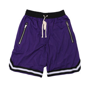 Men's Black Breathable 100% Polyester <b>Canvas</b> Fabric 220g Mid Waist Elastic Solid Pattern Knitted Weave Heat-Transfer Shorts - Product Image 2