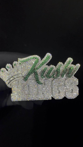 Pendentif Couronne Moissanite Personnalisé Iced Out Bijoux de Luxe Argent Hip Hop Collier Statement Cadeau - Product Image 4