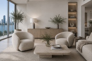 Fauteuil pivotant Boucle en tissu, fauteuil de loisirs moderne pour salon, chambre, hôtel - Fauteuil rembourré incurvé pour salon - Product Image 3