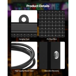 บอร์ดแสดงผลเลื่อนดิจิตอลแบบ P5 27x14ในป้าย LED แบบตั้งโปรแกรมได้ - Product Image 4