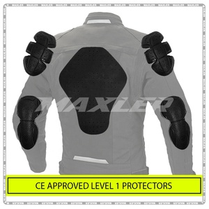 Chaqueta de travesía ignífuga transpirable impermeable de longitud 3/4 para hombre, rejillas de ventilación reflectantes, protectores aprobados por CE de talla grande - Product Image 3