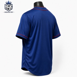 เสื้อเบสบอลแบบสั่งทำพิเศษ ติดกระดุม ผ้าโพลีเอสเตอร์ระบายอากาศได้ดี สำหรับการฝึกซ้อมกีฬาเป็นทีมและการแข่งขัน - Product Image 5