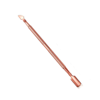 Pousse-cuticules double tête en acier inoxydable durable Fine Touch, réutilisable, pour l'élimination des peaux mortes, le nettoyage des ongles, la manucure