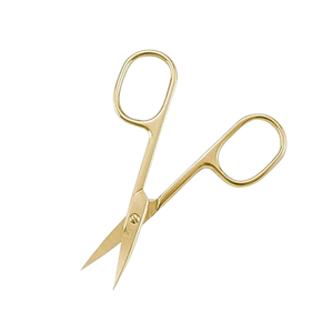 Ciseaux à cuticules en or massif, acier inoxydable allemand, pointe extra fine, 3,5 pouces, ciseaux de manucure pour la beauté - Product Image 1