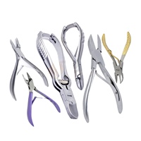 Coupe-ongles professionnels en acier inoxydable à bout courbé, robustes, pour podologie, lot de 6, pour ongles épais, coupe-ongles pour doigts, soins pour bébés