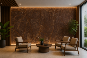 Exportateur de revêtements muraux légers en pierre, feuilles flexibles Stone Veneer Rain Forest Brown, utilisation sûre pour villas et maisons. - Product Image 3