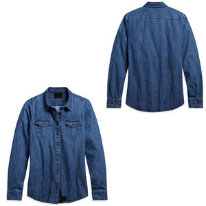 Camisas de Vestir de Mezclilla a Cuadros de Primera Calidad, Corte Slim Fit, Casuales, para Hombre, con Cierre de Botones, Cómodas y Transpirables, 2026 - Product Image 5