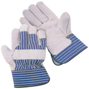 Guantes de Trabajo de Algodón con Dedos Completos, Diseño a Rayas Azules, Protección Laboral para Exteriores, Unisex, para Todas las Estaciones - Product Image 1