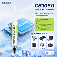 Pâte thermique en silicone haute conductivité SIRNICE CB1050, conductivité minimale 5.0 W/m K, -55 à 200°C, pour GPU, ASIC, CPU, dissipateur thermique, 2g, 4g, 10g, transport inclus