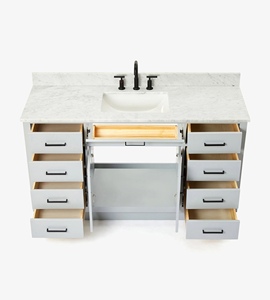 Private Label Timothy 61 Inch Bathroom <b>Vanity</b> Cabinet Single Sink Cabinet Only 5 Finish Options OEM Vietnam Manufacturer - Product Image 5
