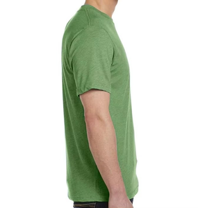 T-shirts en jersey unisexe en gros, légers, en maille chinée, pour hommes, col rond, respirants, en laine mérinos légère - Product Image 5