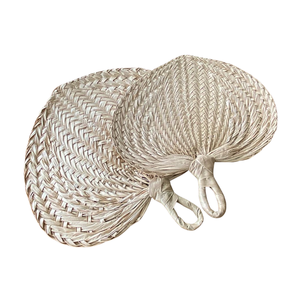 Éventail en paille naturelle, éventail en feuille de palmier, éventail en bambou du Vietnam pour se rafraîchir, les voyages et comme cadeau de festival - Product Image 2
