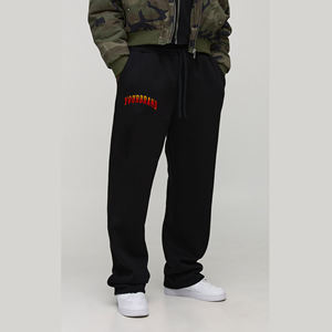 Pantalon de survêtement décontracté en polyester/coton 300 GSM, coupe large, délavé à l'acide, respirant et écologique - Product Image 6