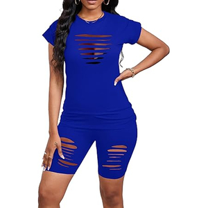 Ensemble décontracté d'été pour femmes : short de motard élégant et t-shirt ample – Fournisseur de vêtements - Product Image 3