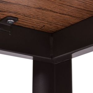 Scrivania per Computer con Piano in Legno e Struttura in Metallo, Tavolo per Laptop con Ruote per Uso Ufficio - Product Image 5