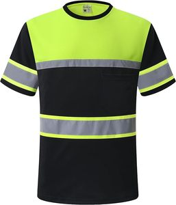 <b>Top</b> Selling High Visibility Two Tone Long Sleeve Work Wear Safety Shirt 100% Polyester Hi Vi <b>Reflective</b> Safety Shirt - Product Image 2