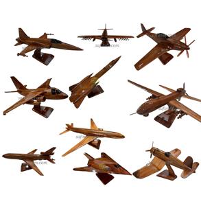 Modelo de Avión de Madera a Escala, Tamaño Personalizado, Helicóptero Civil de Madera para Decoración y Recuerdo, de Vietnam - Product Image 1