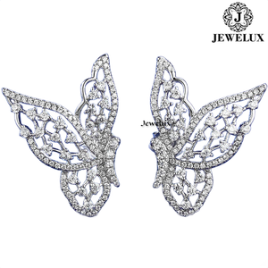High Quality Natural VVS Diamond <b>Stud</b> Earrings 925 Sterling <b>Silver</b> Rhodium Plated IGI Certified Trendy Wedding Gift From Gujarat - Product Image 1