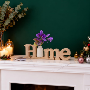 Wooden HOME Word <b>Sign</b> Decor Decorative Wood Letter Showpiece for Living Room <b>Bedroom</b> Shelf Tabletop and Modern Farmhouse Home - Product Image 3