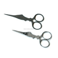 Ciseaux de précision en acier inoxydable de qualité supérieure, design poisson, pour la coupe des poils du visage, le nail art, la broderie et la couture artisanale