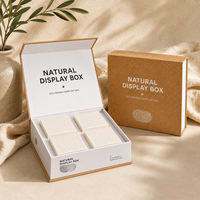 Boîte cadeau en carton rigide magnétique en papier kraft avec laminage mat et doublure en éponge, emballage écologique réutilisable pour le savon