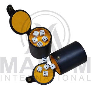 High Quality Personalized Real Leather <b>Dice</b> Cup and <b>Dice</b> Set in cheap prices - Product Image 4