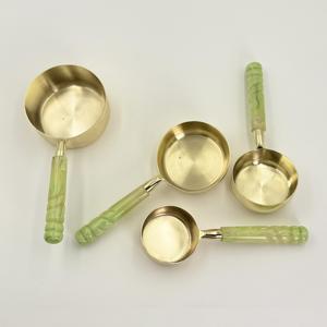 Tazas y Cucharas Medidoras de Acero Inoxidable con Mango Largo de Resina, Cuchara Medidora de Gran Capacidad, 10 Piezas MOQ, Aptas para Lavavajillas - Product Image 3