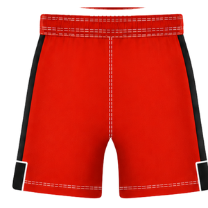 Red <b>Black</b> <b>Rugby</b> <b>Shorts</b> Elastic Waist Drawstring Athletic Performance Training Match Team Sportswear Lightweight <b>Rugby</b> Bottoms - Product Image 2