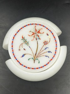 Most Selling <b>Marble</b> <b>Coaster</b> Set Natural Stone Drink <b>Coasters</b> Table Decor for Home Restaurant Hotel Available At Best Price - Product Image 6