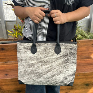 กระเป๋าหนังวัวแท้ขนาดใหญ่สำหรับผู้หญิง, กระเป๋าสะพายไหล่กระเป๋าถือขนหนังสไตล์ตะวันตกสำหรับผู้หญิง - Product Image 2