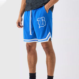 Shorts de basketball sur mesure pour hommes grandes tailles 2026, style hip-hop, sublimation polyester à séchage rapide avec logo brodé - Product Image 1