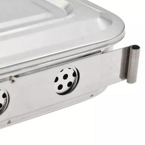 Durable Stainless Steel Instrument Storage Hole <b>Box</b> with Lid Holloware Instrument - Product Image 4
