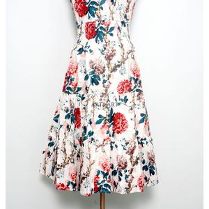 เดรสยาวผ้าฝ้ายแท้ 100% สำหรับผู้หญิง ขายดีที่สุด งานแฮนด์เมด ชุดใส่ไปทะเลฤดูร้อน ลายดอกไม้ นุ่มสบาย สไตล์โบโฮ ธรรมชาติ ฟรีไซส์ - Product Image 2