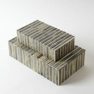 Caja de joyería de hueso de diseño único, caja de almacenamiento decorativa de resina de lujo con incrustaciones de hueso, caja de incrustaciones de hueso para el hogar a precio de fábrica al por mayor - Product Image 1