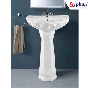 Latest Stock Arrival Good Quality Attractive Design White Ceramic Hand Wash <b>Basin</b> with Pedestal from India's Top Supplier - Product Image 1