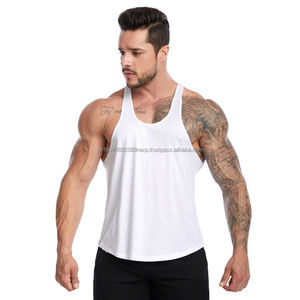 เสื้อกล้ามผ้าฝ้ายสีพื้น ทรงเรเซอร์แบ็ค สวมใส่สบาย เหมาะสำหรับออกกำลังกาย วิ่ง เล่นกีฬากลางแจ้ง ฝึกซ้อม ฟิตเนส สำหรับผู้ชาย - Product Image 1