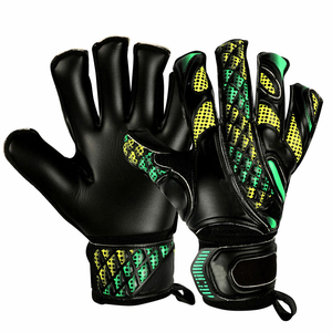 Football Goalkeeper Gloves PU <b>Full</b> Finger Non <b>Slip</b> Breathable Adjustable Wrist Strap Hook Loop Closure Unisex Silicone Printing - Product Image 1