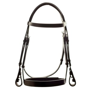 Équipement équestre Annabelle : Bridon de luxe uni noir et marron de haute qualité – Fournisseur et fabricant de matériel pour chevaux, prix de gros - Product Image 1