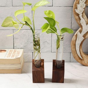Jarrones y macetas de madera de Sheesham, fabricación personalizada OEM al por mayor |   Aqdus Saleem India - Product Image 5