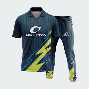 Conjunto de Uniforme de Cricket para Hombre, Impresión por Transferencia de Calor, Conjunto de Jersey y Pantalones para Equipo, Duradero, Ligero, de Secado Rápido y Transpirable, 100% - Product Image 2
