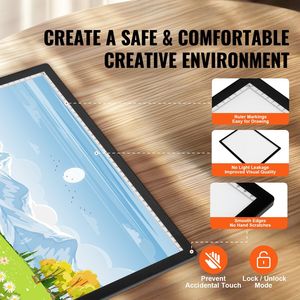 Tablero de Luz LED A3 con 6 Niveles de Brillo Ajustable, Recargable, para Dibujar con Diamantes, Caja de Luz para Pinturas de Diamantes - Product Image 6