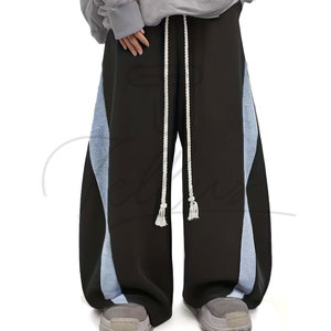 Pantalones Deportivos Holgados de Alta Calidad para Hombre, Talla Grande, Cintura Elástica con Cordón, Pierna Ancha, 100% Algodón Felpa - Product Image 3