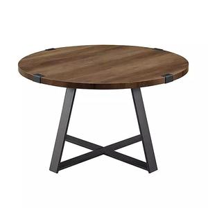 Mesa de Centro de Hierro y Madera, Diseño Moderno, Estructura Resistente, Muebles Contemporáneos para Sala de Estar - Product Image 1